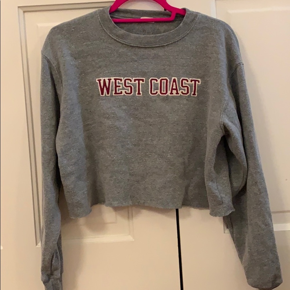 Brandy Melville cropped fleece sweatshirt